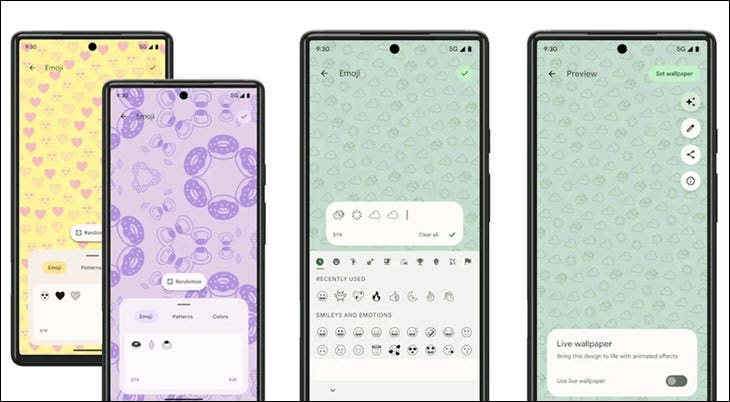 Android 14 emoji wallpaper
